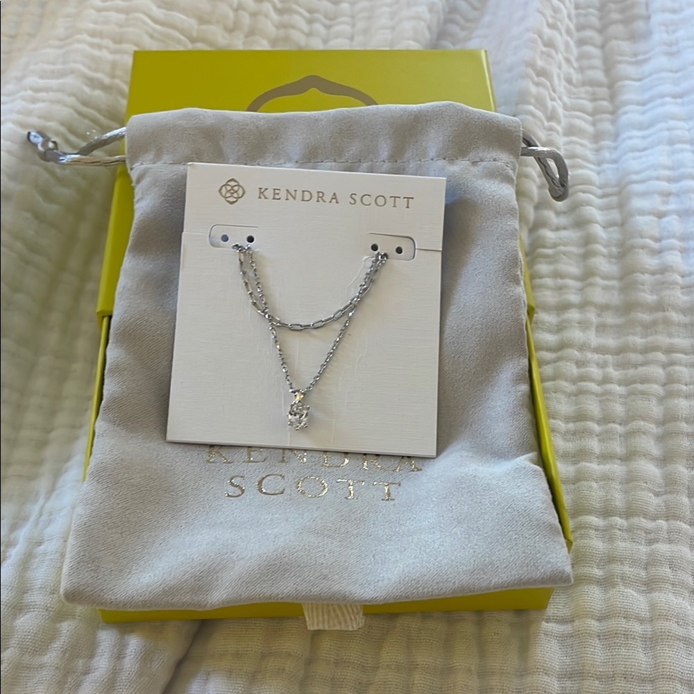 Kendra Scott Caitlin Multi Strand Silver Necklace